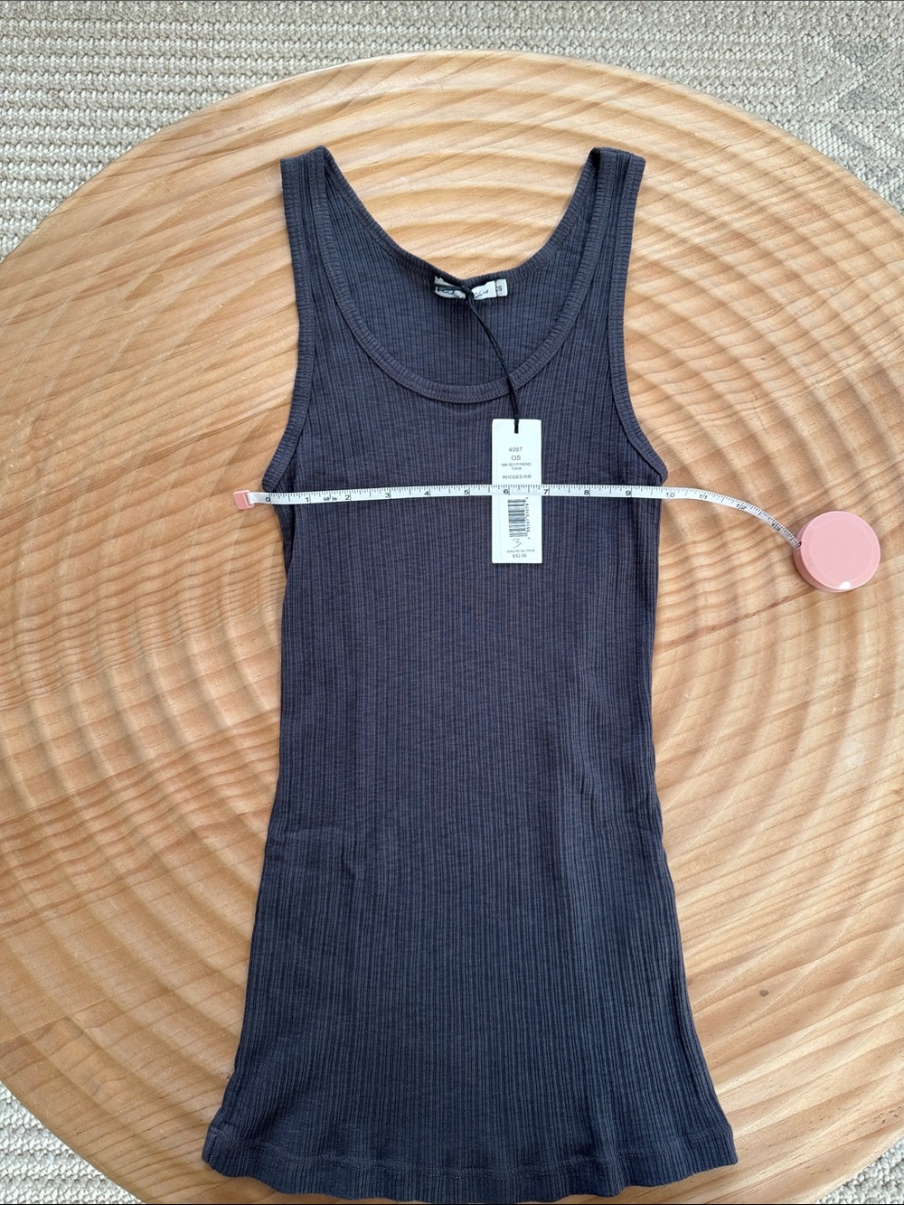 Michael Stars Ribbed Tank Top - Shadow - Picture 4 of 6
